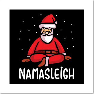 Namasleigh Yoga Funny Christmas Sweater Posters and Art